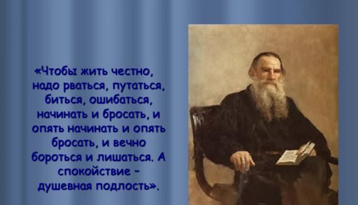Tolstoy and his thoughts on the tragic situation of Russia